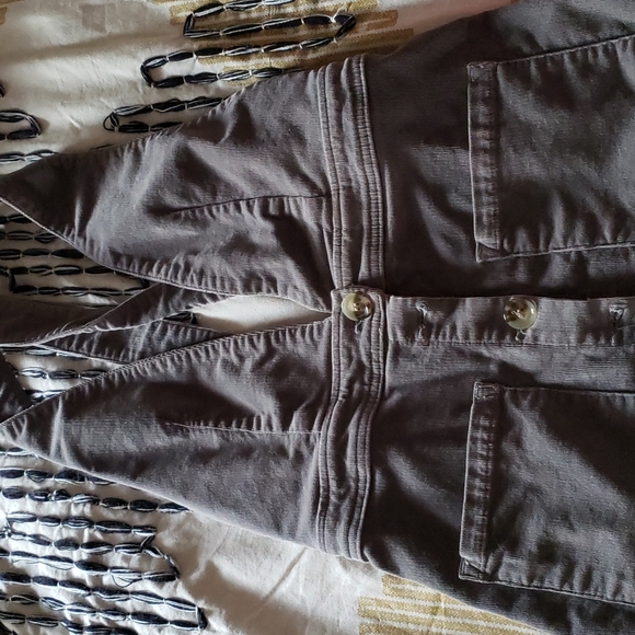 Pinafore mini dress, Show Me Your Mumu, grey corduroy, size small - Picture 2 of 4